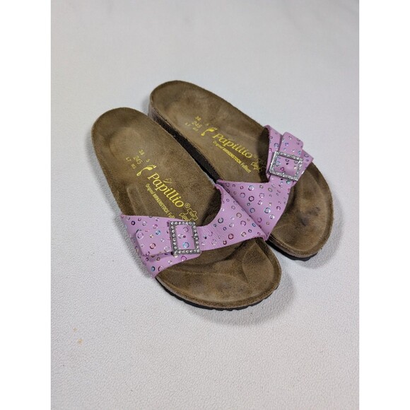 Birkenstock Madrid Papillio Women 38 US 7 Pink Multicolor Dots Slip On Sandal - Picture 1 of 7